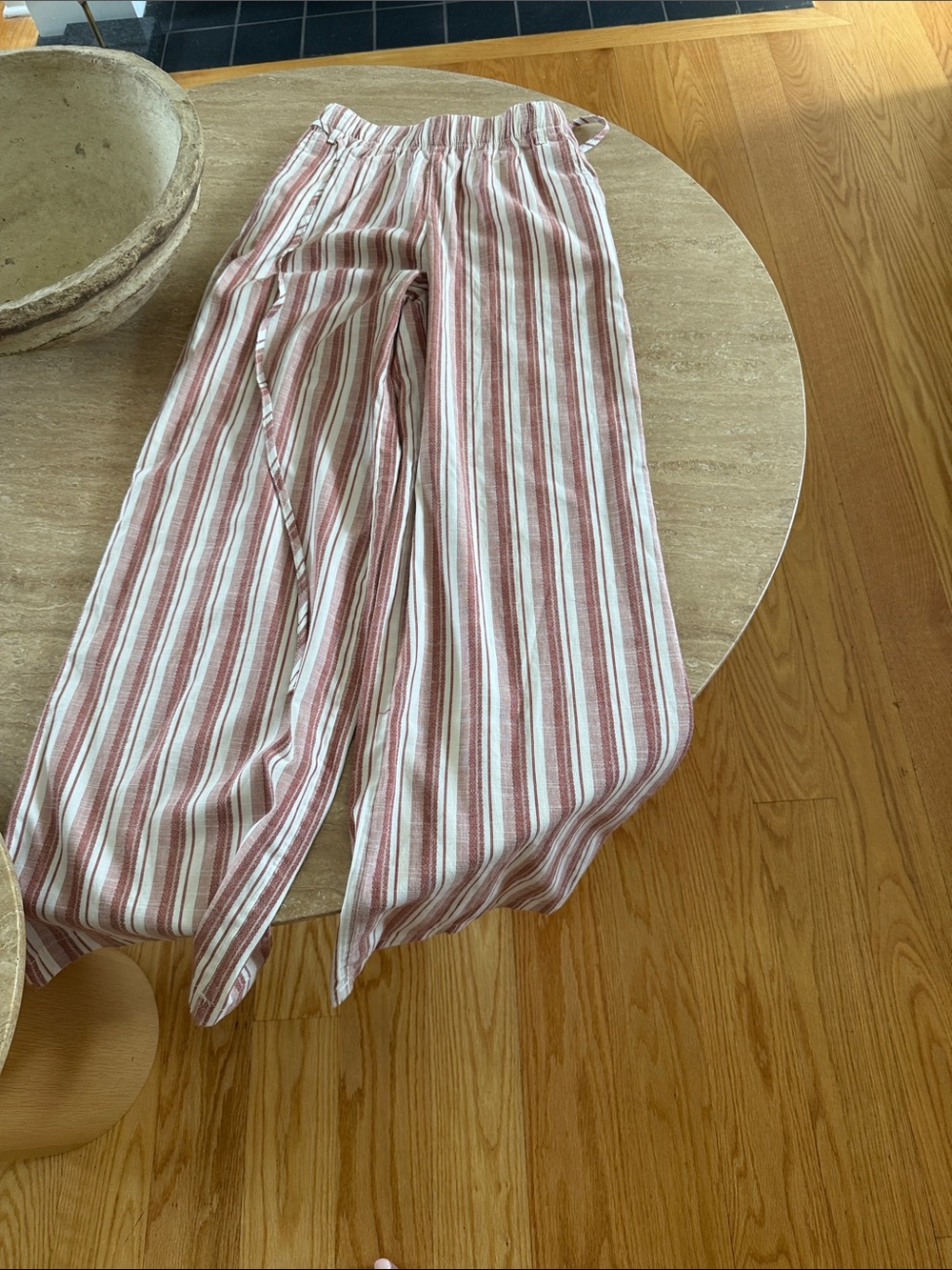 Universal Thread Pink Striped Drawstring Pant
